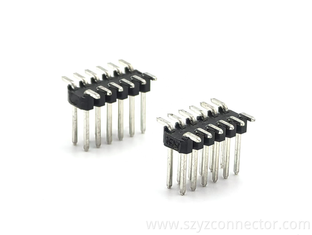 2.2mm Pitch Pin Header Connector Dual Row SMT PA6T H2.5mm 2*6P 2.2mm Pitch Pin Header Connector Dual Row SMT PA6T H2.5mm 2*6P